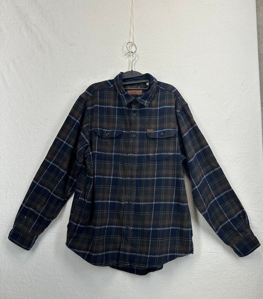 Orvis XL Plaid Heavyweight Button Down Men's Plaid Cotton Flannel Shirt